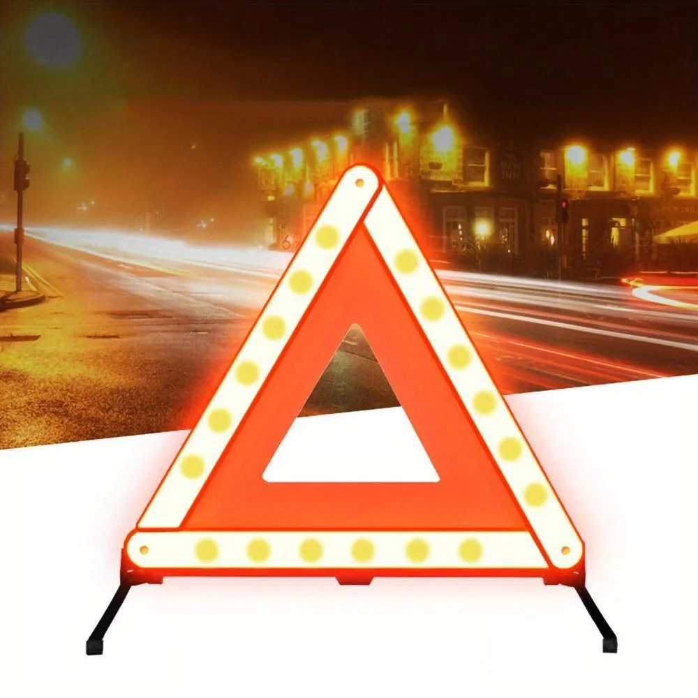 Emergency Exit Sign - Trípode reflectante triangular para coche, pegatina